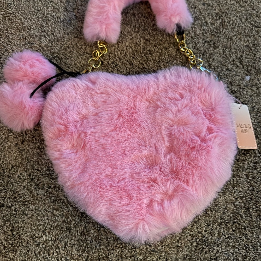 Willow Pink and Gold Heart Shaped Bag